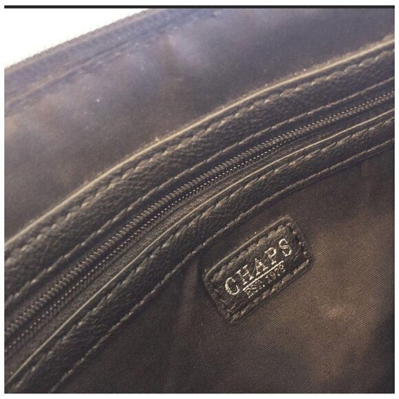 CHAPS Black & Cream Buffalo Plaid Convertible Clutch Shoulder Handbag Crossbody - Picture 8 of 8